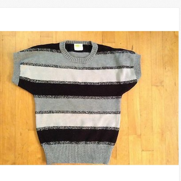 Crazy 8 Girls Gray Strped Sweater Sz Large 10/12 - Picture 3 of 9